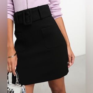 3123 & Other Stories belted high waist mini skirt black Size 2